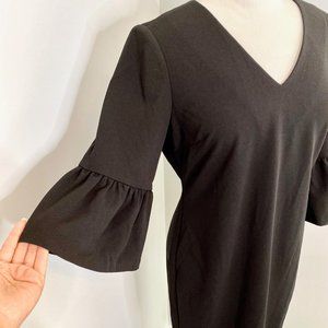 Black dress with bell sleeves